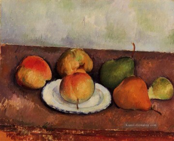 Impressionismus Stillleben Werke - Stillleben Teller und Obst 2 Paul Cezanne